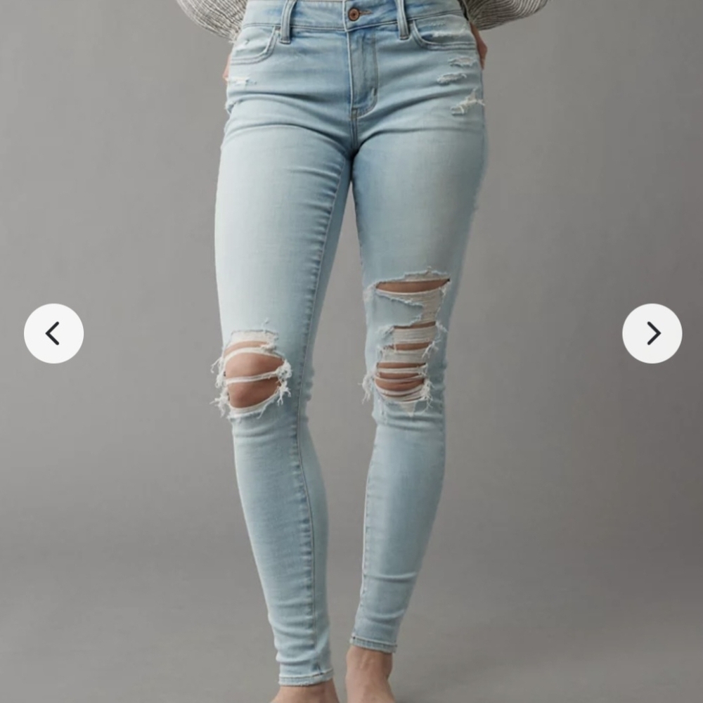 NWOT AE Next Level Low Rise Ripped Jeggings NEVER WORN